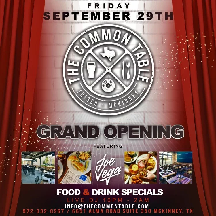 Grand Opening of The Common Table at District 121 in McKinney September 29.