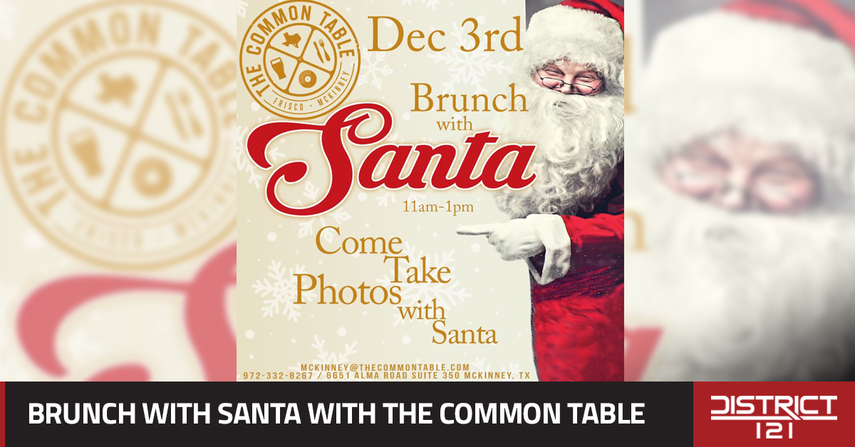 Santa comes to The Common Table on December 3.