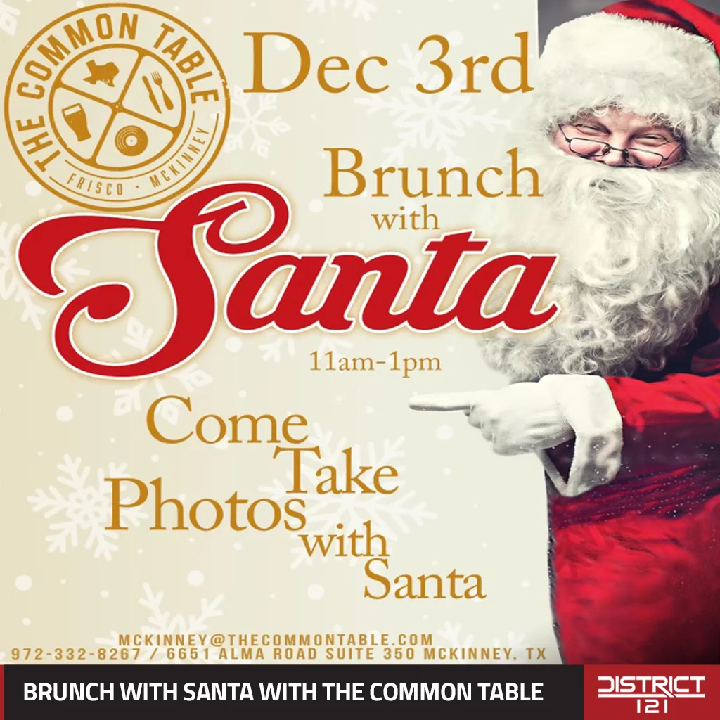 Santa comes to The Common Table on December 3.